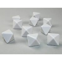 Chessex Specialty Dice Set - Opaque Polyhedral Bag of 10 Blank White d8