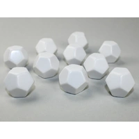 Chessex D12 DiceOpaque Polyhedral Bag of 10 Blank White d12