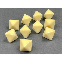 Chessex Specialty Dice Set - Opaque Polyhedral Bag of 10 Blank Ivory d8