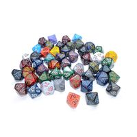 CHX 29311 Speckled Bag of 50 Assorted Polyhedral Tens 10