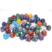 CHX 29312 Speckled Bag of 50 Assorted Polyhedral d12