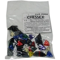 BULK D4 Dice Assorted Loose Opaque Polyhedral (50 Dice in Bag)