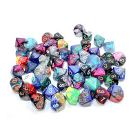 CHX 29510 Bag of 50 Assorted Loose Gemini Polyhedral d10