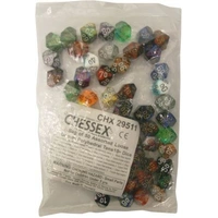 BULK D10 Tens Dice Assorted Loose Gemini Polyhedral (50 Dice in Bag)