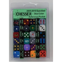 Chessex 2005-2023 Speckled Dice Color Reference Packet