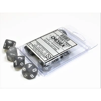 Chessex D10 DiceFrosted Smoke/white Set of Ten d10s