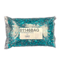 CHX 01146BAG Translucent Teal Glass Stones Bag