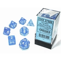 Chessex D7-Die Set Borealis Polyhedral Sky Blue/white Luminary 7-Die Set