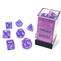 Chessex D7-Die Set Borealis Polyhedral Purple/white Luminary 7-Die Set