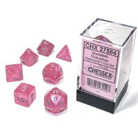 Chessex D7-Die Set Borealis Polyhedral Pink/silver Luminary 7-Die Set