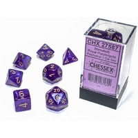 Chessex D7-Die Set Borealis Polyhedral Royal Purple/gold Luminary 7-Die Set