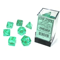 Chessex D7-Die Set Borealis Polyhedral Light Green/gold Luminary 7-Die Set