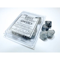 Chessex D10 DiceBorealis Light Smoke/silver Set of Ten Luminary d10s