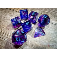 Chessex D7-Die Set Nebula Polyhedral Nocturnal/blue Luminary 7-Die Set