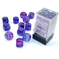 Chessex D6 DiceNebula 16mm d6 Nocturnal/blue Luminary Dice Block (12 dice)