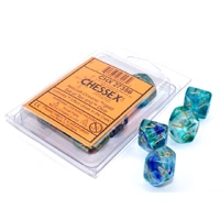 Chessex D10 DiceNebula Oceanic/gold Luminary Set of Ten d10s