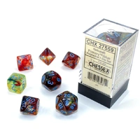 Chessex D7-Die Set Nebula Polyhedral Primary/blue Luminary 7-Die Set