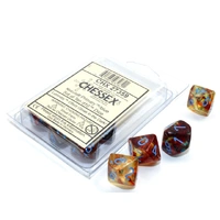 Chessex D10 DiceNebula Primary/blue Luminary Set of Ten d10s