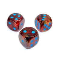 Chessex D6 DiceNebula 30mm w/pips Primary/blue Luminary d6