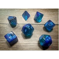 Chessex D7-Die Set Gemini Polyhedral Blue-Blue/light blue Luminary 7-Die Set