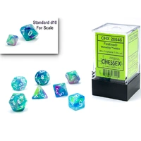 Chessex D7-Die Set Festive Mini-Polyhedral Waterlily/white