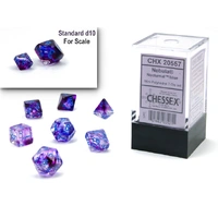 Chessex D7-Die Set Nebula Mini-Polyhedral Nocturnal/blue Luminary