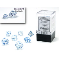 Chessex D7-Die Set Borealis Mini-Polyhedral Icicle/light blue Luminary