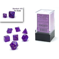 Chessex D7-Die Set Borealis Mini-Polyhedral Royal Purple/gold Luminary