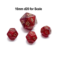 Chessex D12 Dice Glitter Mini-Polyhedral Ruby/gold d12