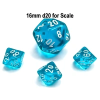 Chessex Tens 10 Dice Translucent Mini-Polyhedral Teal/white Tens 10