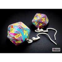 CHX 54207 Hook Earrings FestiveÂ® Mosaic Mini-Poly d20 Pair