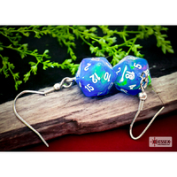 CHX 54209 Hook Earrings FestiveÂ® Waterlily Mini-Poly d20 Pair