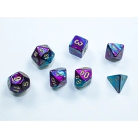 Chessex D7-Die Set Gemini Mini-Polyhedral Purple-Teal/gold