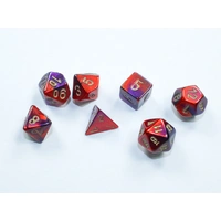 Chessex D7-Die Set Gemini Mini-Polyhedral Purple-Red/gold