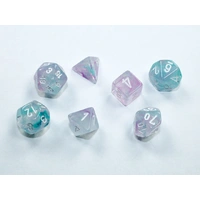 Chessex D7-Die Set Nebula Mini-Polyhedral Wisteria/white