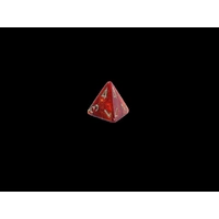 Chessex D4 Dice Scarab Mini-Polyhedral Scarlet/gold d4