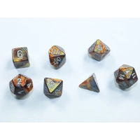 Chessex D7-Die Set Lustrous Mini-Polyhedral Gold/silver