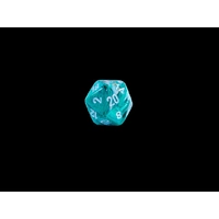 Chessex D20 Dice Marble Mini-Polyhedral Oxi-Copper/white d20