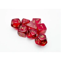 Chessex D7-Die Set Translucent Polyhedral Crimson/gold 7-Die Set