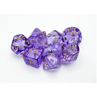 Chessex D7-Die Set Translucent Polyhedral Lavender/gold 7-Die Set