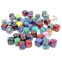 CHX 29522 Bag of 50 Assorted Loose Gemini 12mm w/pips d6 Dice