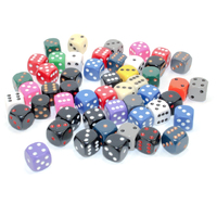 CHX 29422 Bag of 50 Assorted Loose Opaque 12mm d6 Dice