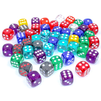 CHX 29126 Bag of 50 Assorted Loose Translucent 16mm w/pips d6 Dice