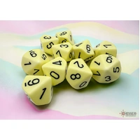 D10 Tens Set Opaque Pastel Yellow/black