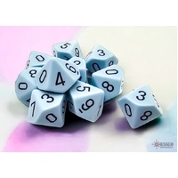 D10 Tens Set Opaque Pastel Blue/black