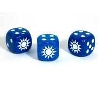 Chessex D6 Dice Axis and Allies China d6 Blank 1 Face Opaque Blue/white