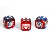 Chessex Specialty Dice Set - Axis and Allies United Kingdom Blank 1 Face Gemini Blue-Red