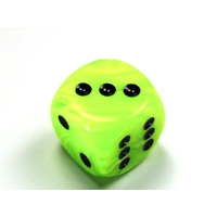 Chessex D6 DiceVortex 30mm w/pips Bright Green/black d6