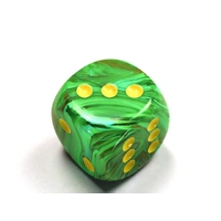 Chessex D6 DiceVortex 30mm w/pips Slime/yellow d6