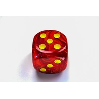 Chessex D6 DiceVortex 50mm w/pips Red/yellow d6